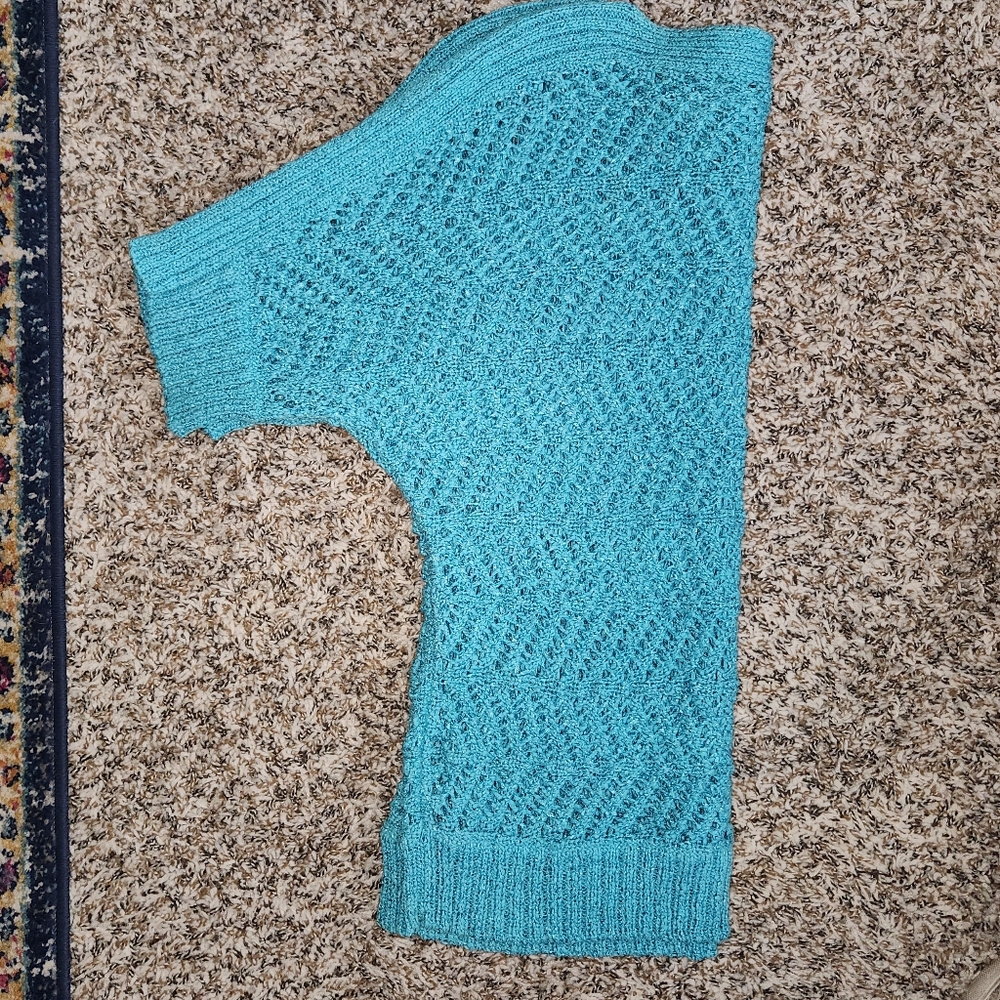 Chico Brand Turquoise Knit Sweater for Women SIZE 2 - Picture 12 of 13